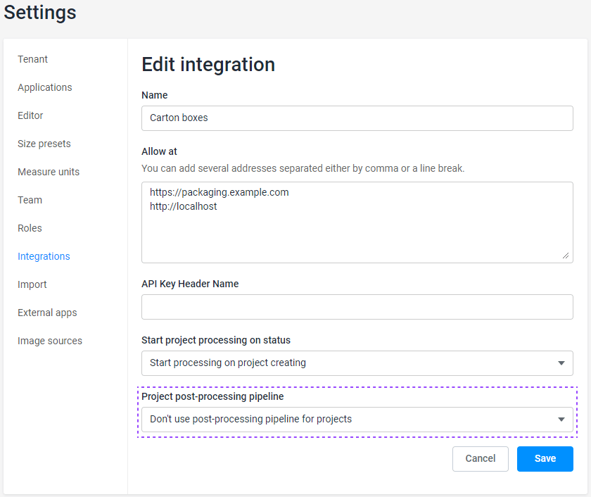 Selecting post-processing pipelines.