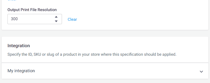 Connecting a Product Specification product to a custom storefront product.