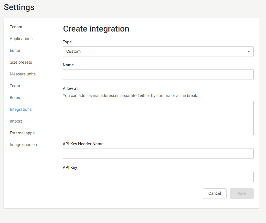 Creating a custom integration.