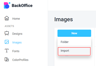 Import designs to BackOffice