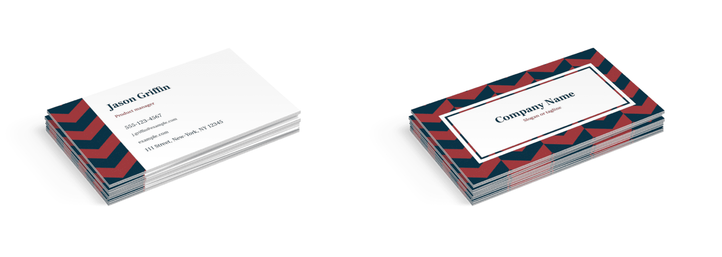 Example of a generated preview mockup - business cards