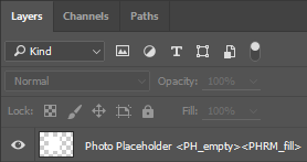 Image placeholders in Photoshop.