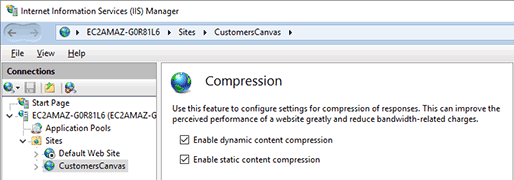 Configuring HTTP compression in Windows Server 2012 and Windows Server 2012 R2.