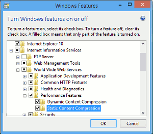 Configuring HTTP compression in Windows 8 and Windows Server 8.1.