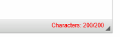 The character counter reaches the limit.