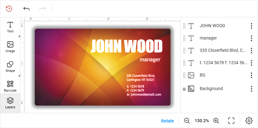 A design with a foreground mockup.
