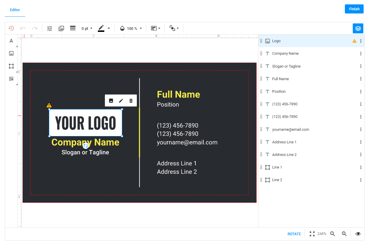 Design Editor widget