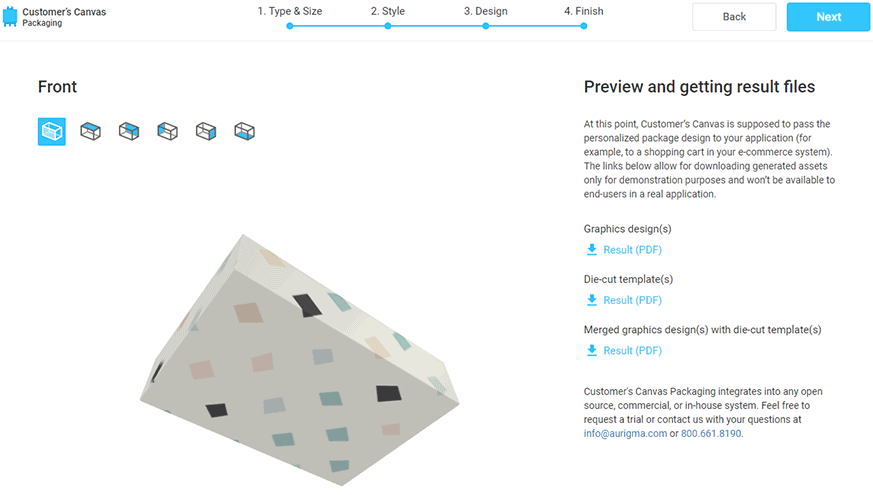 Preview of resulting 3D model in Origami.