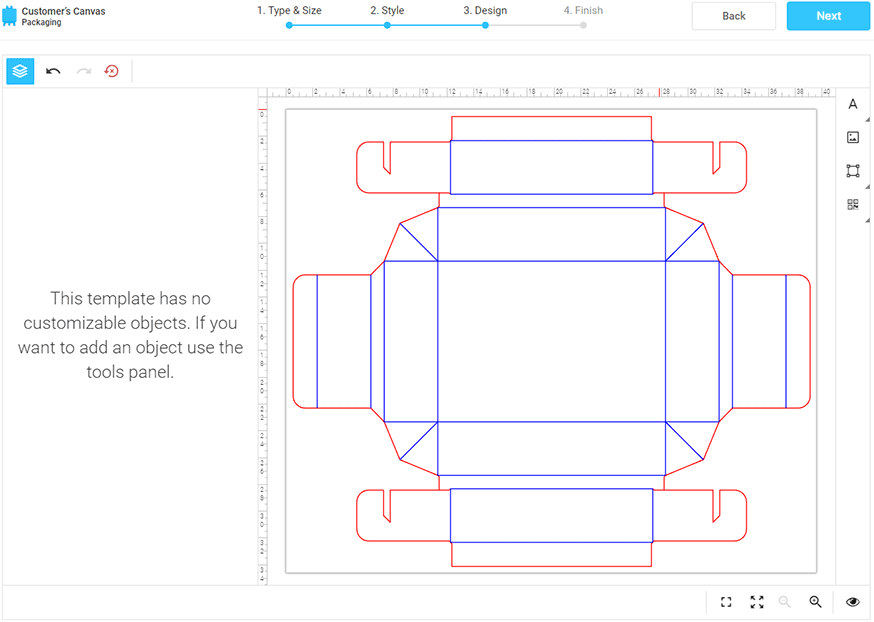 The step of customizing the design in Origami.