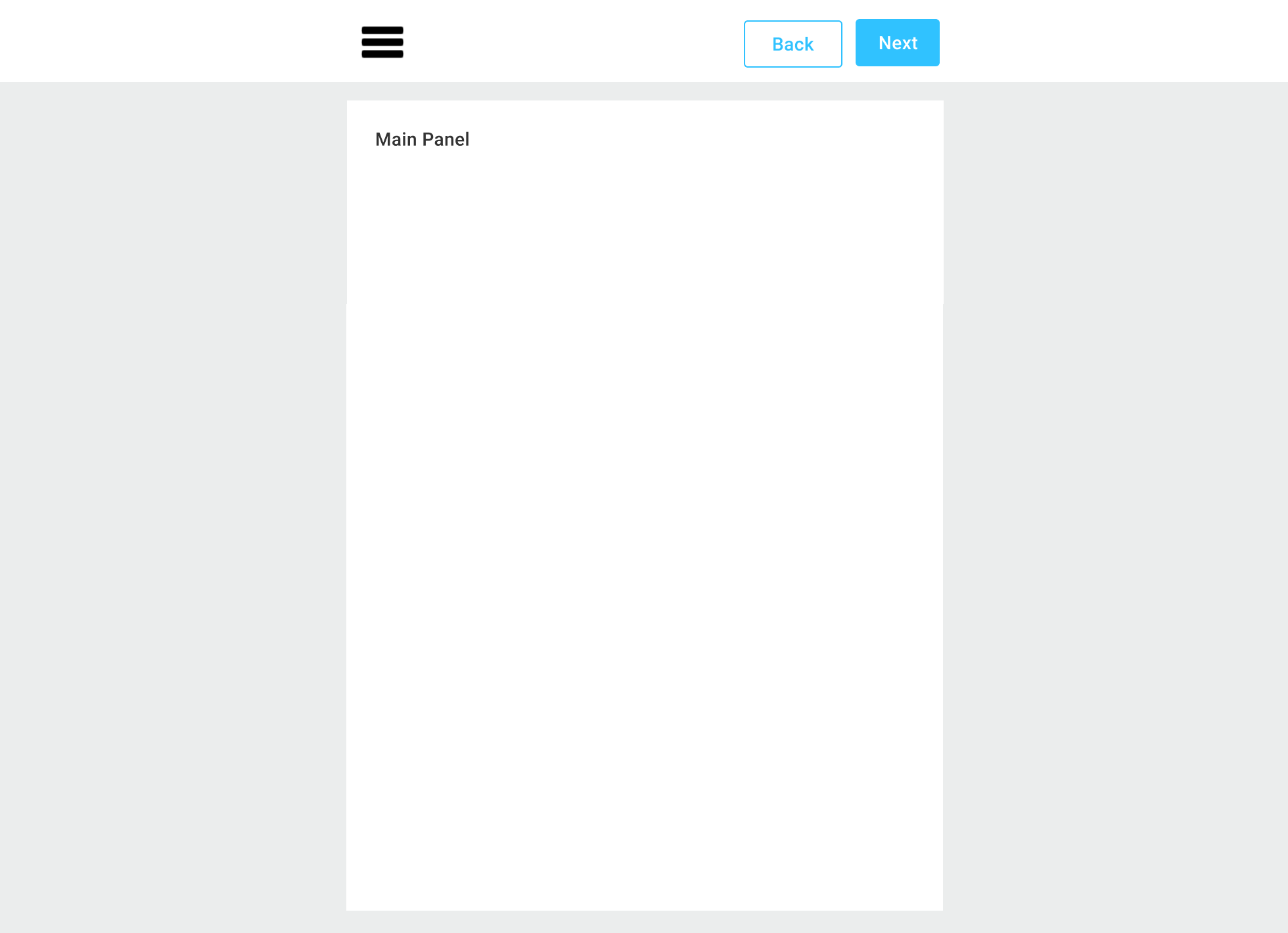 Mobile layout of the UI Framework