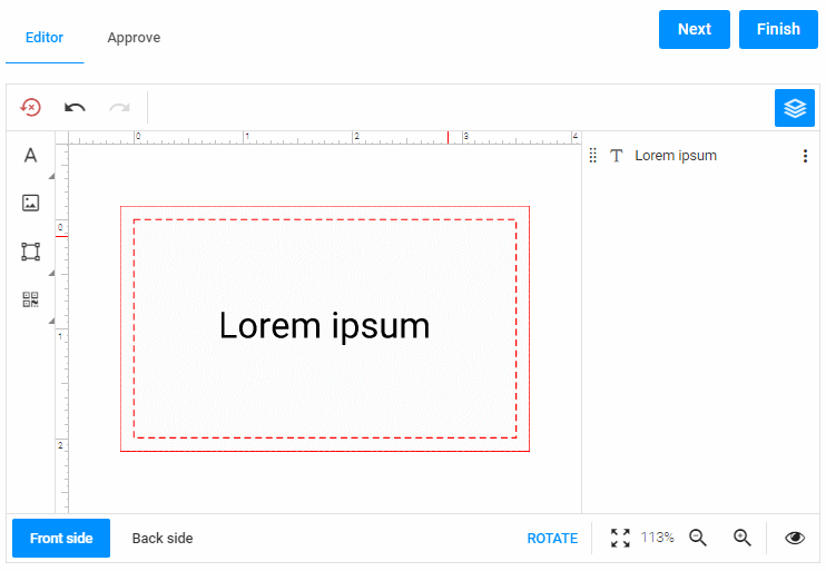 Design-editor widget.