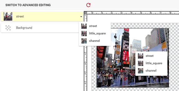 Selecting an image.