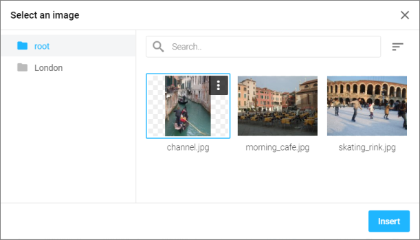 The specified folder for the Gallery.