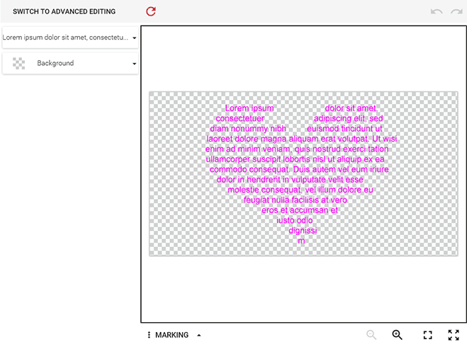 Shapes wrap text.