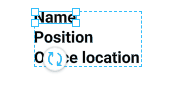 Aligning a selection.