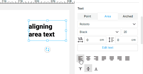 Text alignment