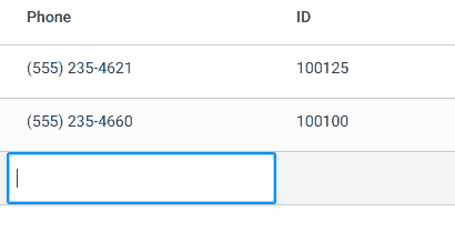 Entering numbers in the DataSet Editor