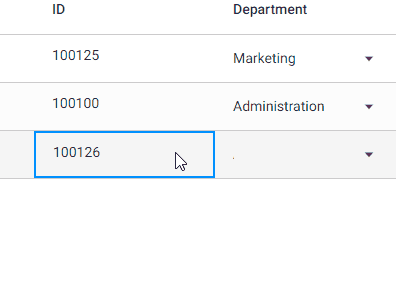 Entering variants in the DataSet Editor