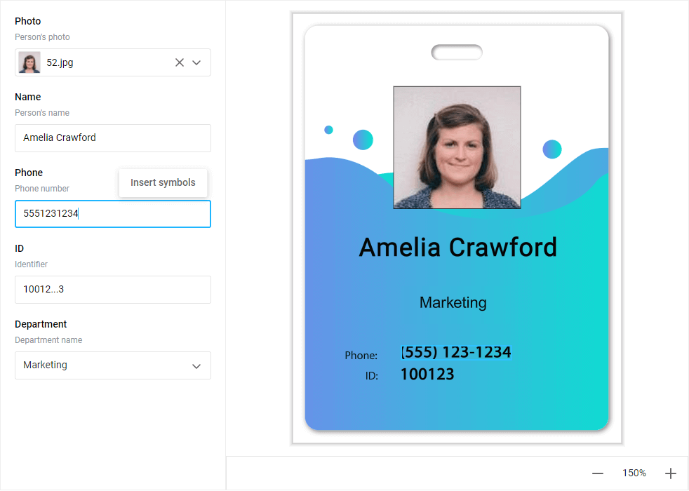 Applying predefined format to fields