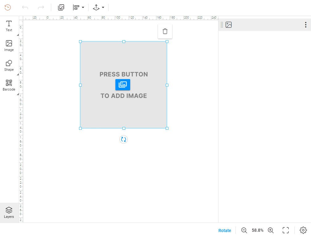 A stub placholder in the Design Editor.