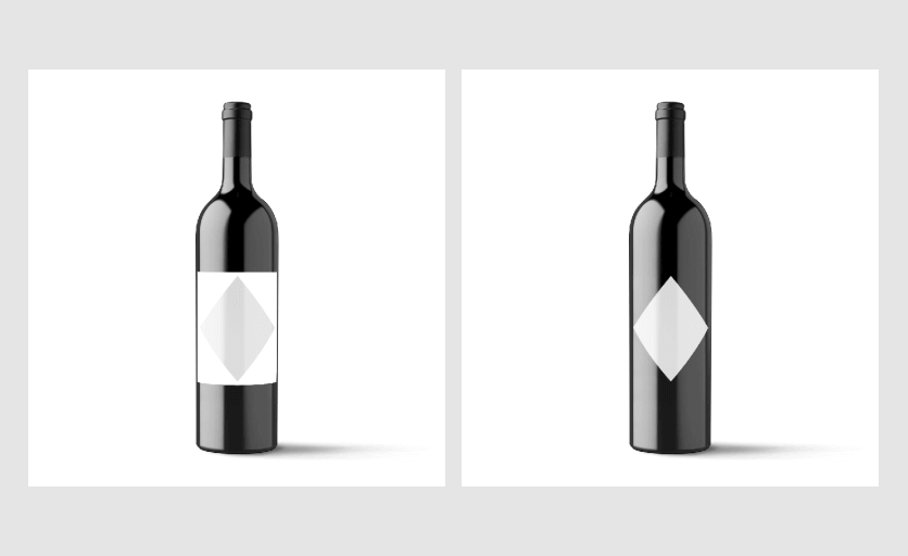 A mockup with or without a vector mask.