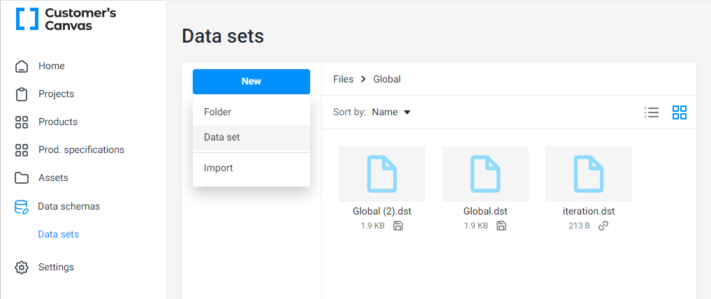 Creating data sets
