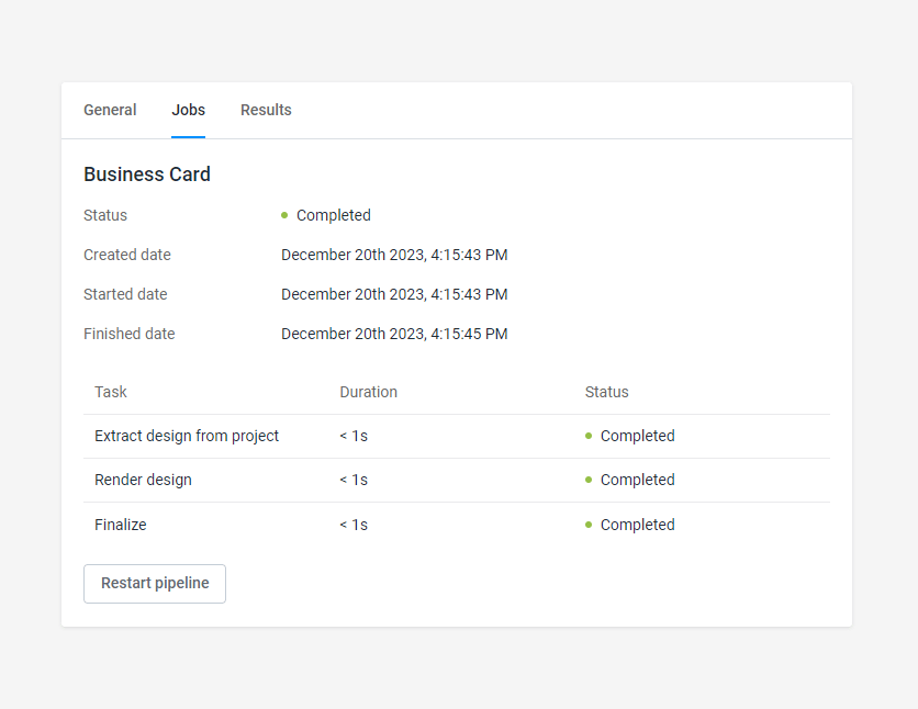 A pipeline in a project