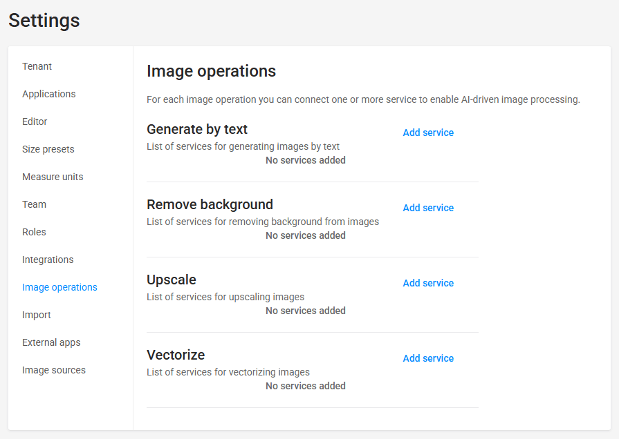 Image operations in BackOffice.