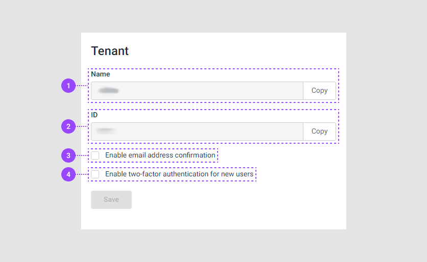 Tenant section.