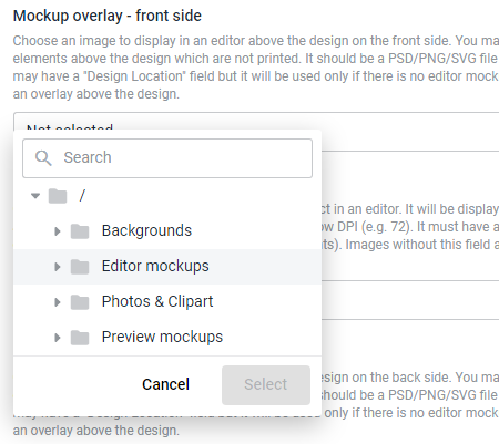 Defining overlay mockups
