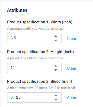 Product size