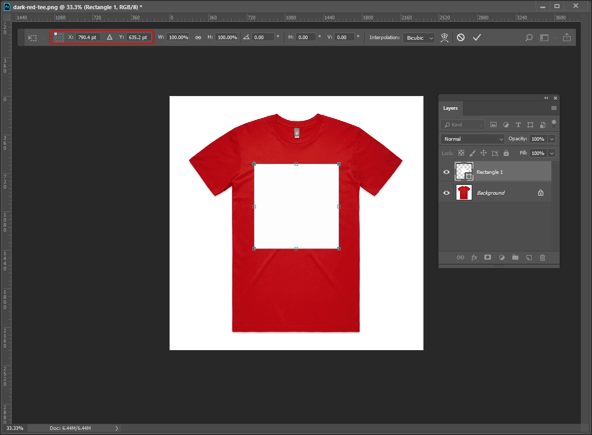Getting coordinates from the toolbar.