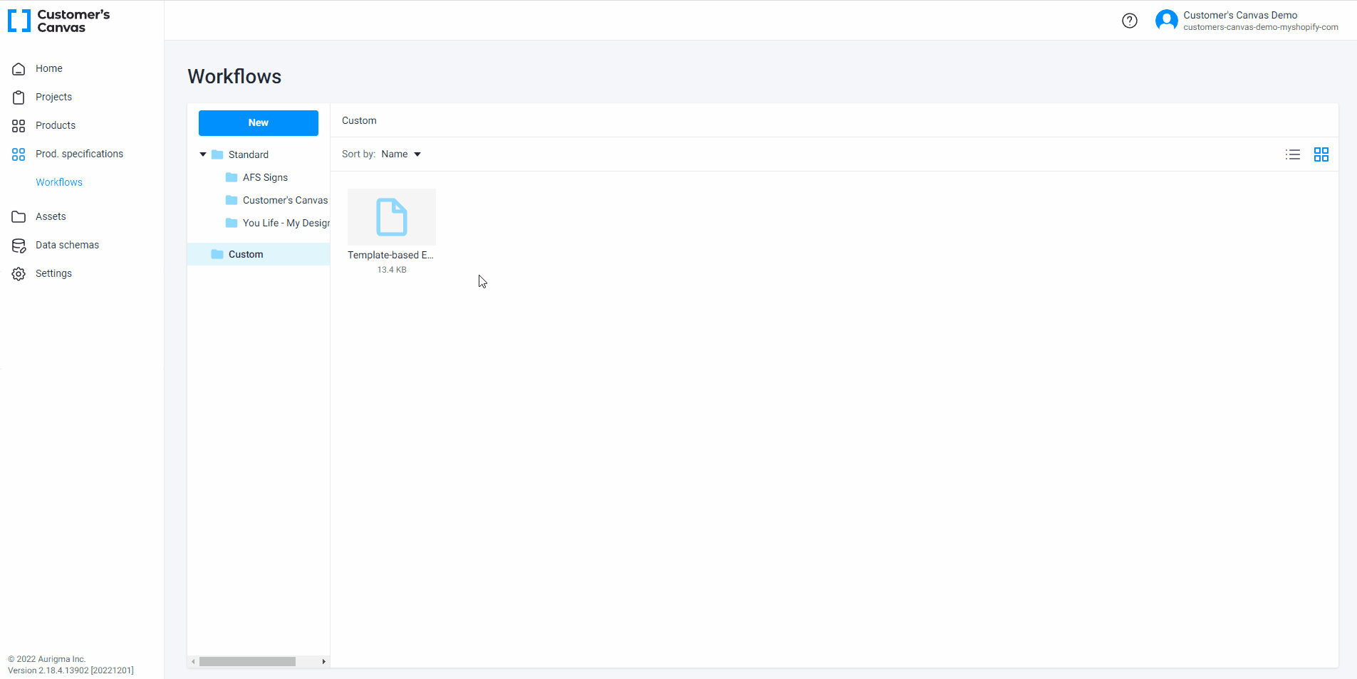 Product Specification creating workflow