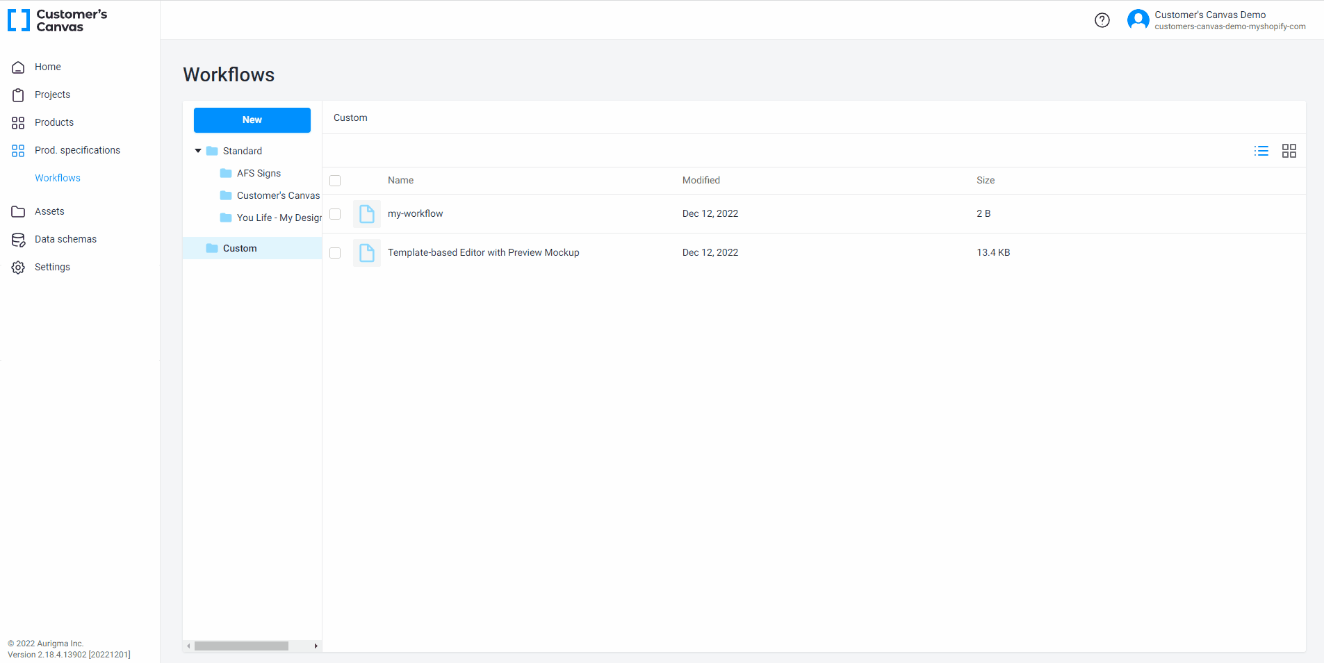 Product Specification editing workflow