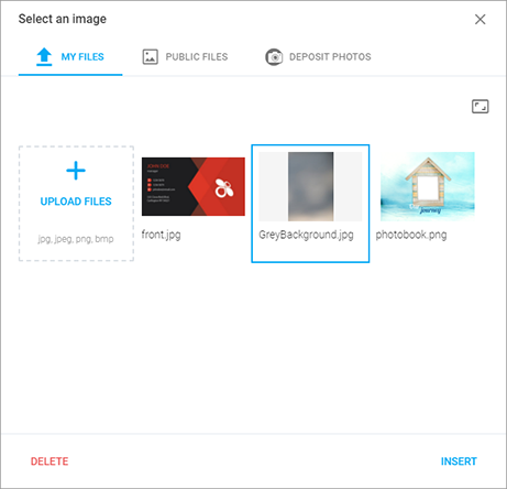 MemorySource with root images in the Asset manager.