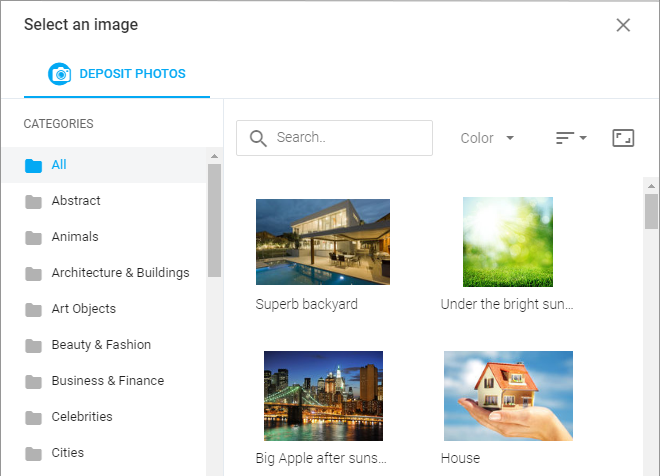 Depositphotos in Customer's Canvas.