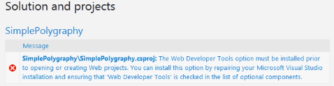 Web Tools not installed shown in migration report.