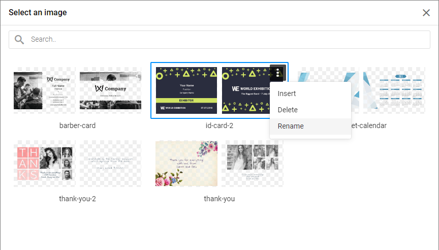 Browsing state files in the image manager.