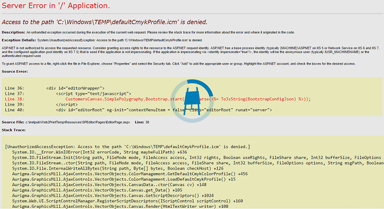 The unauthorized access exception.