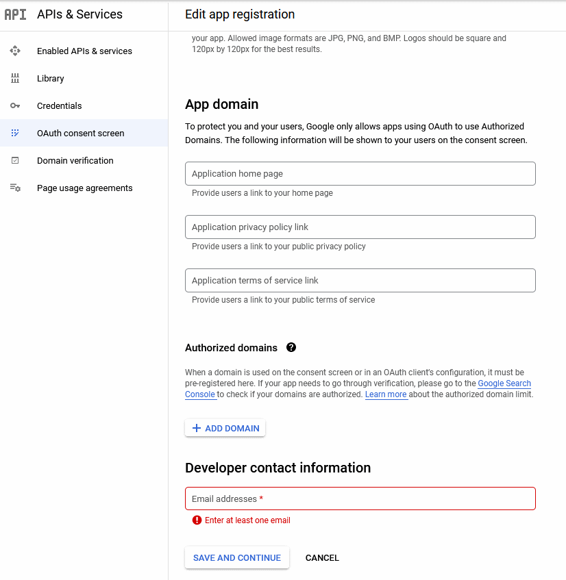 Editing app registeration.