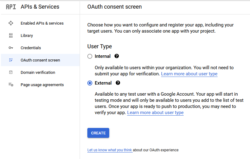 Getting access to API.