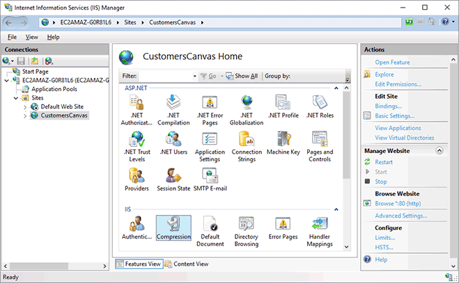 Configuring HTTP compression in Windows Server 2012 and Windows Server 2012 R2.