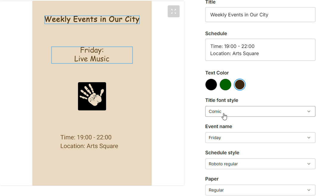 Font toggle