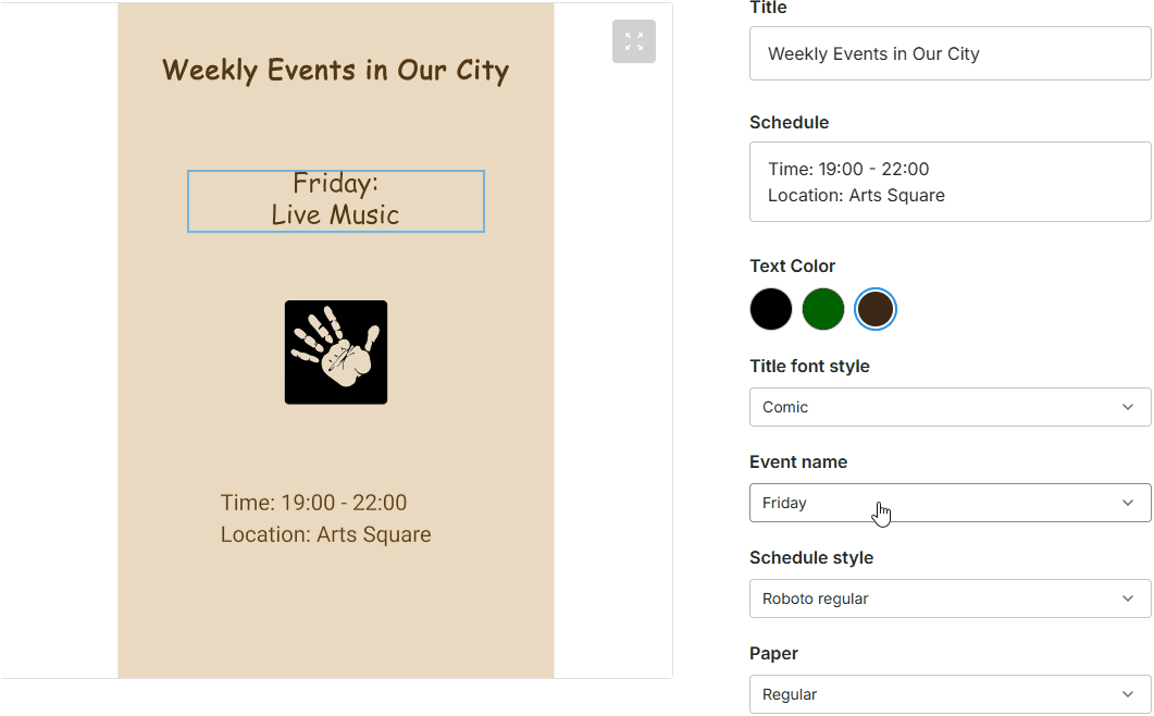 Text toggle