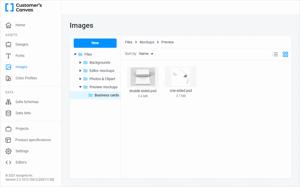 Importing mockups