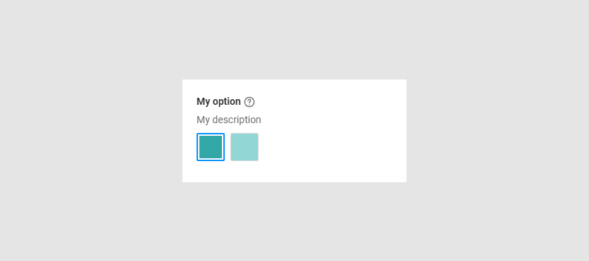 Options as a color grid.