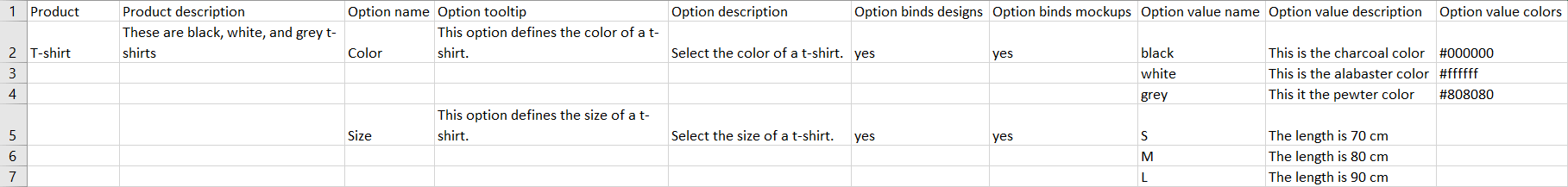 Add the option value tooltip, the option value description, and the option value color to each option value.