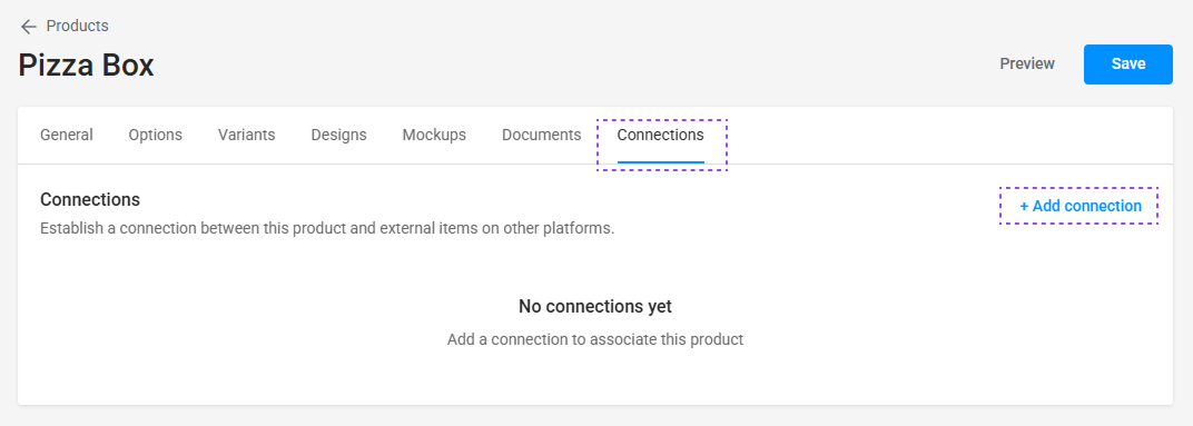 The Connections tab.