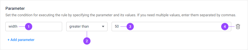 Parameter section.