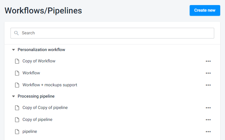 Workflow and pipelines.